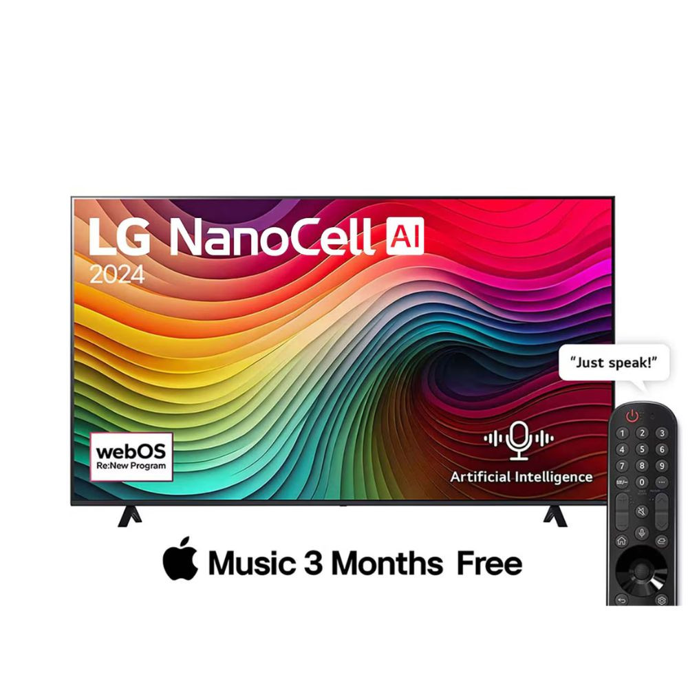 LG 65" 65NANO80T6A NanoCell TV 4K - WebOS24, Magic Remote, HDR10 Pro